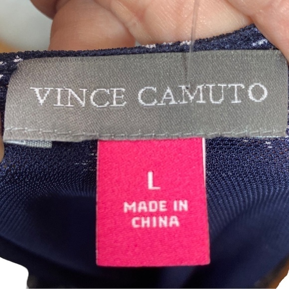 Vince Camuto Blouse Front Middle Ruched Ties Size Large - Picture 7 of 8